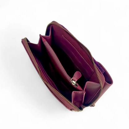 Purple Check Phone Purse