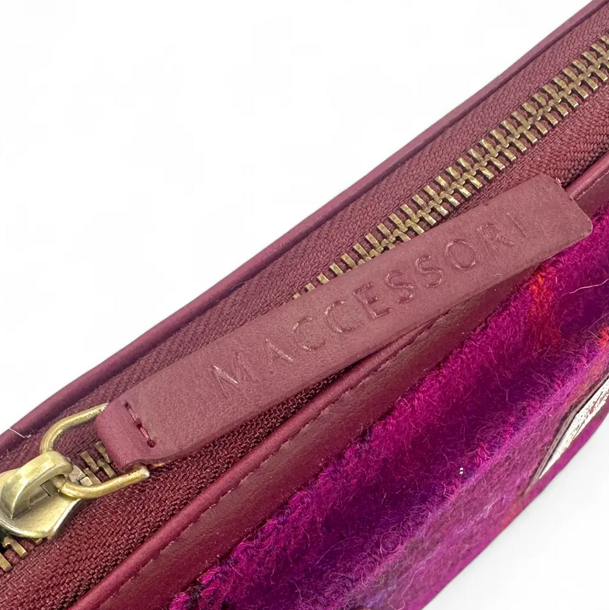 Purple Check Phone Purse