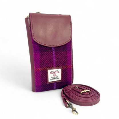 Purple Check Phone Purse