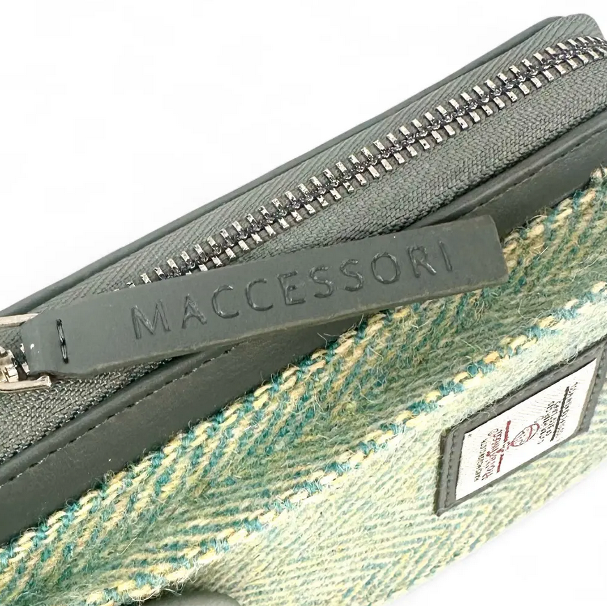 Turquoise Herringbone Phone Purse