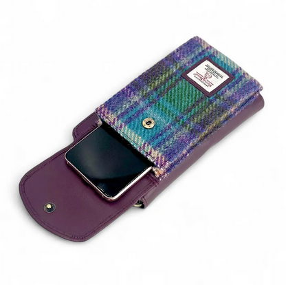 Green Purple Plaid Phone Purse