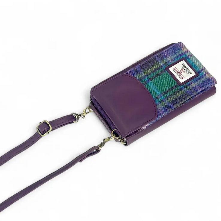 Green Purple Plaid Phone Purse