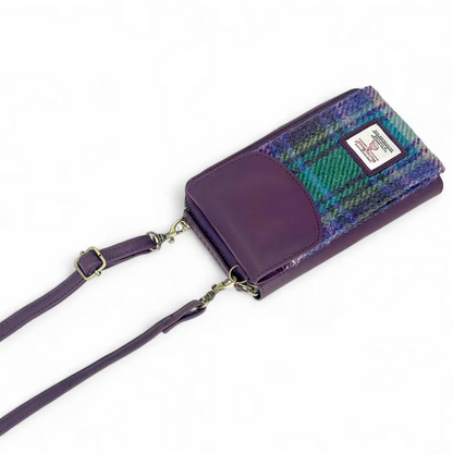 Green Purple Plaid Phone Purse
