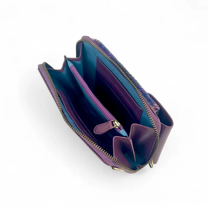 Green Purple Plaid Phone Purse