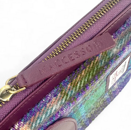 Green Purple Plaid Phone Purse