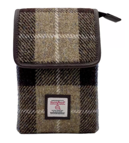 Blue/Brown Check Mini Crossbody Bag