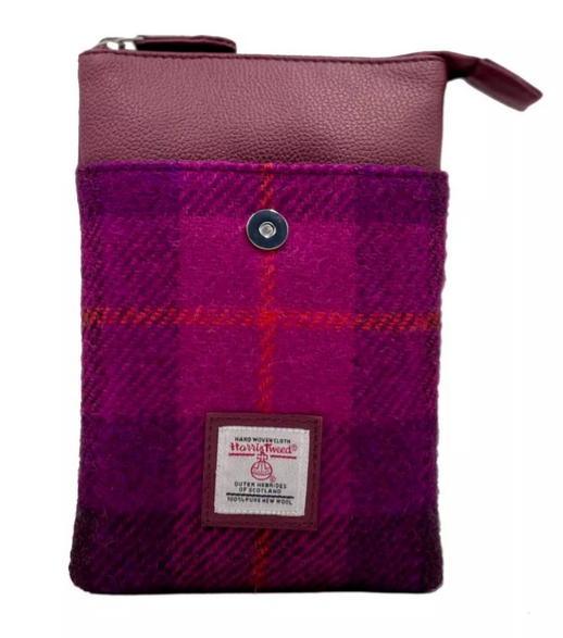 Purple Check Mini Crossbody Bag