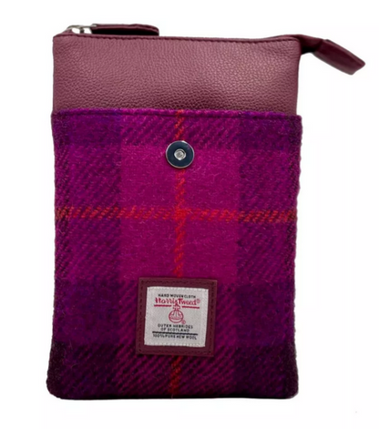 Purple Check Mini Crossbody Bag