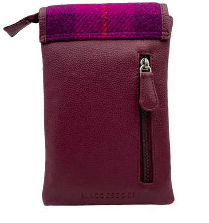 Purple Check Mini Crossbody Bag