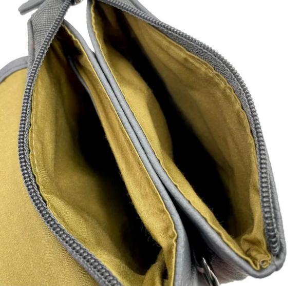 Turquoise Herringbone Mini Crossbody Bag