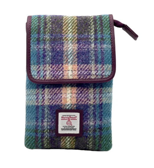 Green/Purple Plaid Mini Crossbody Bag