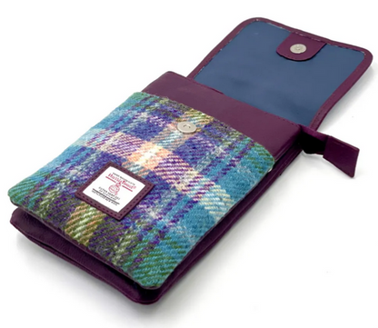 Green/Purple Plaid Mini Crossbody Bag