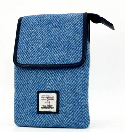 Sky Blue Check Mini Crossbody Bag