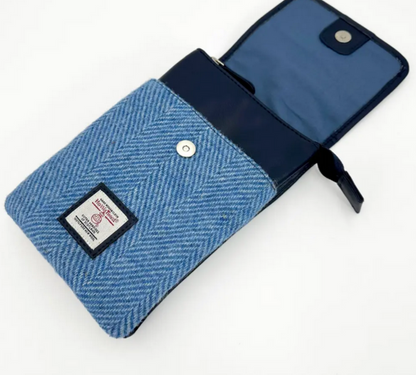 Sky Blue Check Mini Crossbody Bag