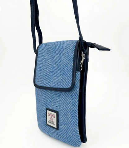 Sky Blue Check Mini Crossbody Bag