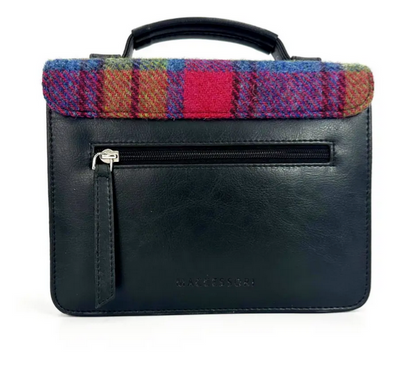 Blue/Pink Check Mini Messenger Bag