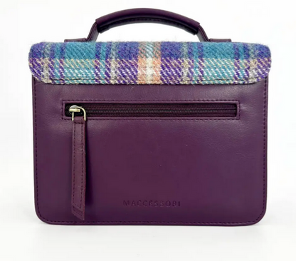 Green/Purple Plaid Mini Messenger Bag