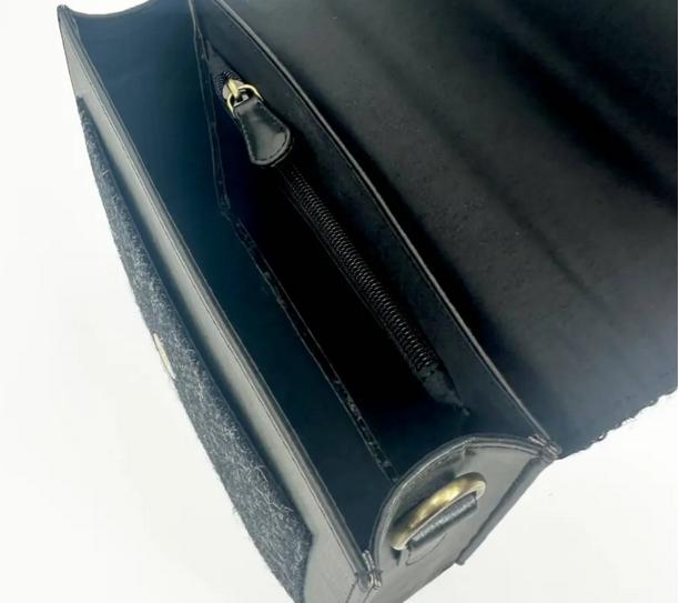 Charcoal Mini Messenger Bag