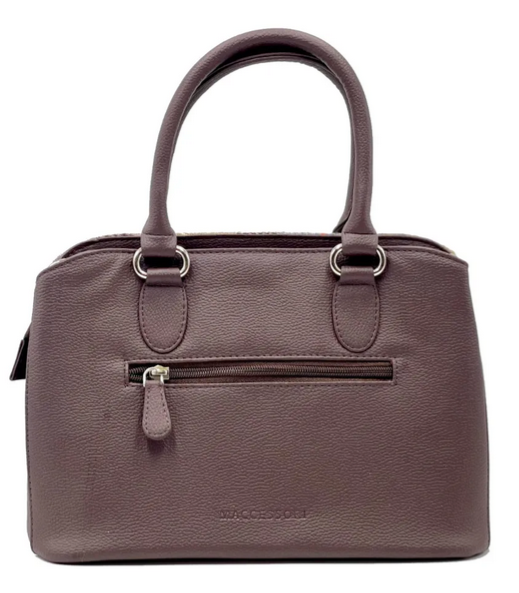 Blue/Brown Check Top Handle Bag