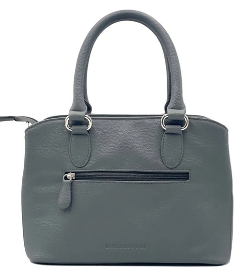 Turquoise Herringbone Top Handle Bag