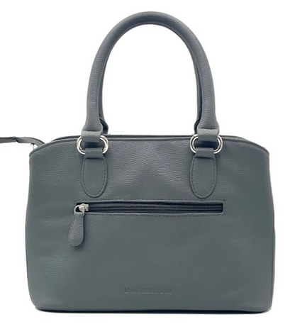 Turquoise Herringbone Top Handle Bag