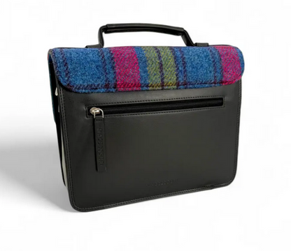 Blue Pink Check Ladies Messenger Bag