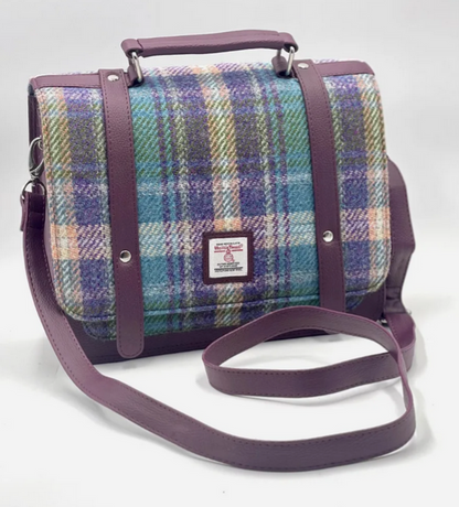 Green Purple Plaid Ladies Messenger Bag