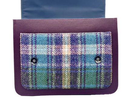 Green Purple Plaid Ladies Messenger Bag