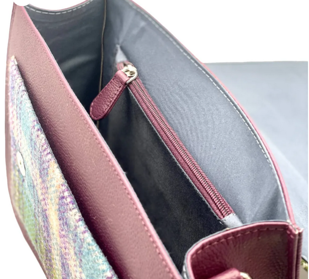 Green Purple Plaid Ladies Messenger Bag
