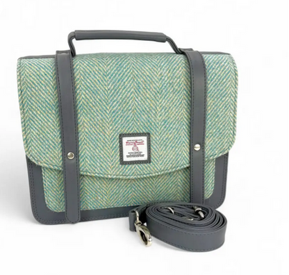 Turquoise Herringbone Ladies Messenger Bag