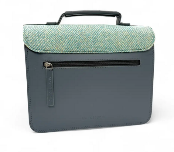 Turquoise Herringbone Ladies Messenger Bag