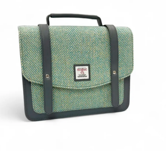 Turquoise Herringbone Ladies Messenger Bag