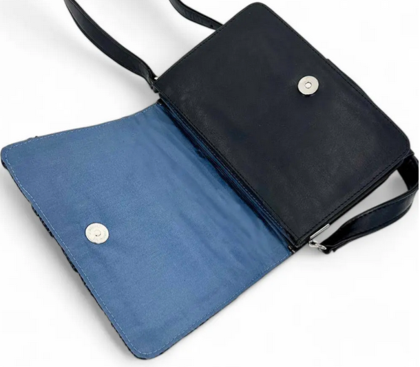 Blue Quilt Shoulder Bag