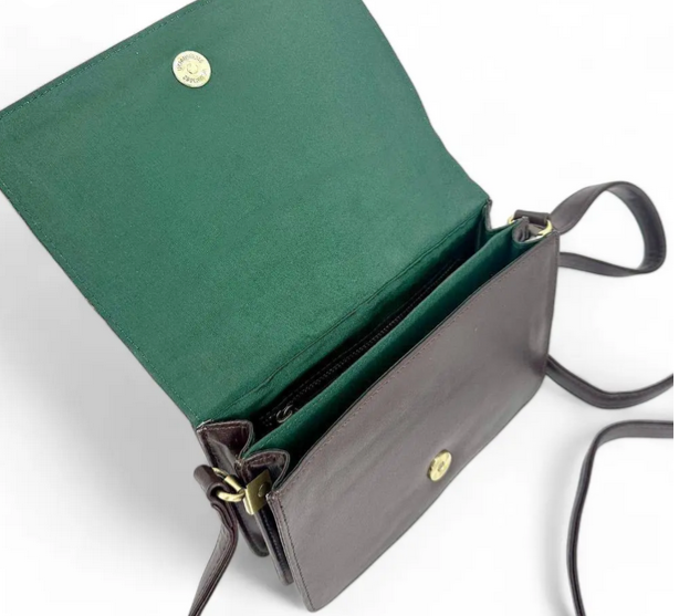 Country Green Quilt Shoulder Bag