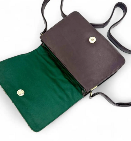 Country Green Quilt Shoulder Bag