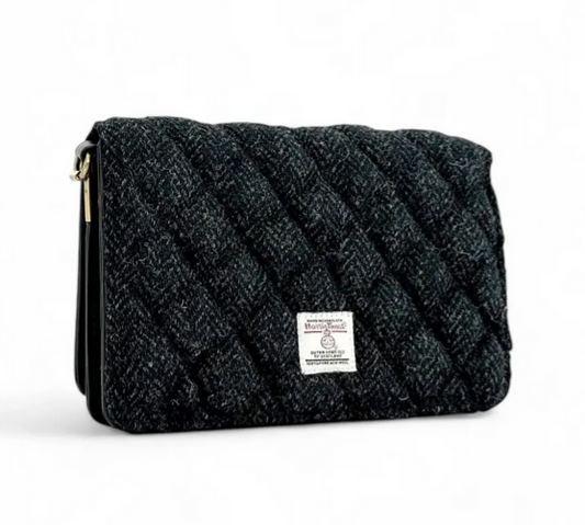 Charcoal Quilt Shoulder Bag
