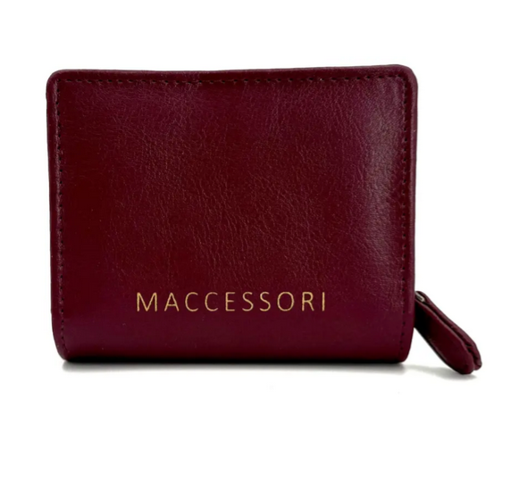 Purple Check Trifold Purse