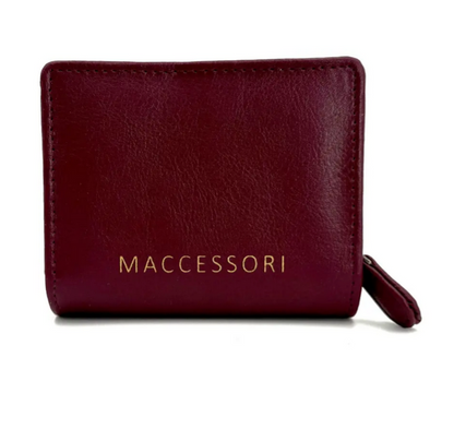 Purple Check Trifold Purse
