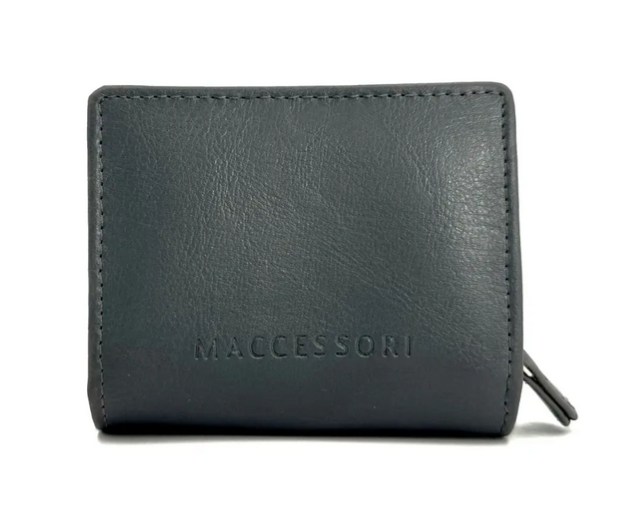Turquoise Herringbone Trifold Purse