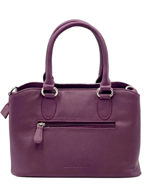 Green Purple Plaid Top Handle Bag