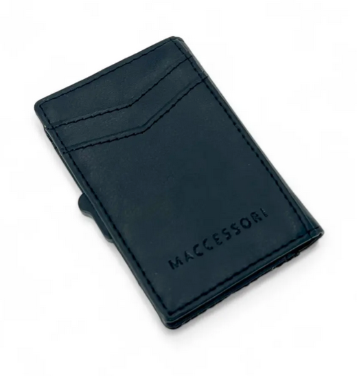 Blue Check BIFOLD Pop Up Card Wallet