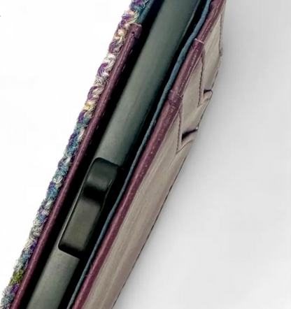 Green Purple Plaid BIFOLD Pop Up Card Wallet