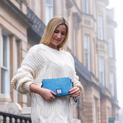 Sky Blue Zip Purse Bag