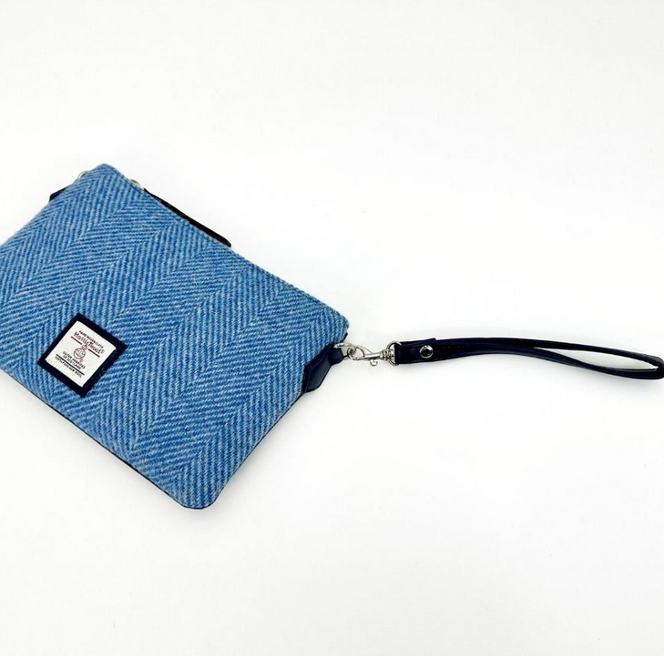 Sky Blue Zip Purse Bag