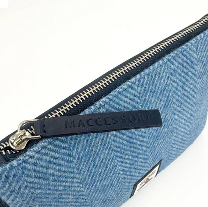 Sky Blue Zip Purse Bag