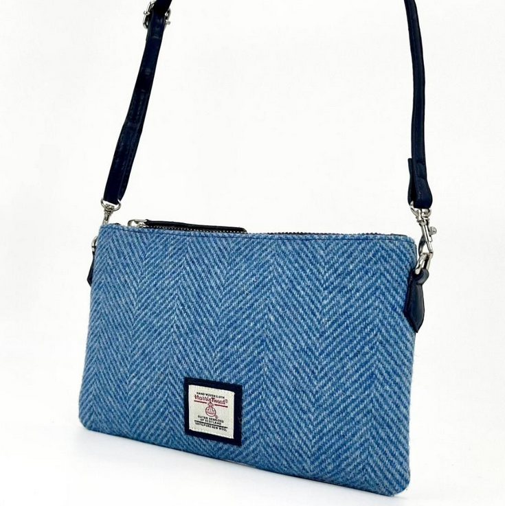 Sky Blue Zip Purse Bag