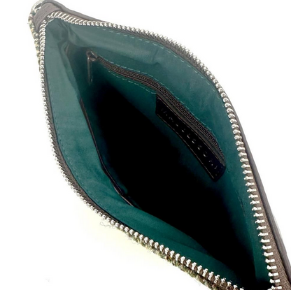 Country Green Zip Purse Bag