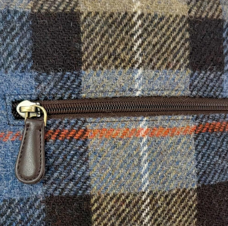 Blue Brown Check Mini Backpack