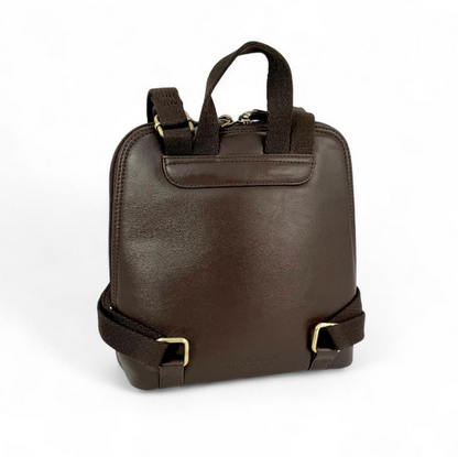 Blue Brown Check Mini Backpack