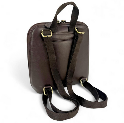 Blue Brown Check Mini Backpack
